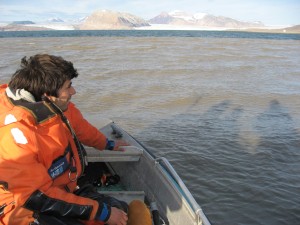 Different colours in the water